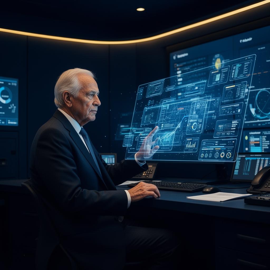 Analista em sala de inteligência corporativa monitorando dados de licitações públicas